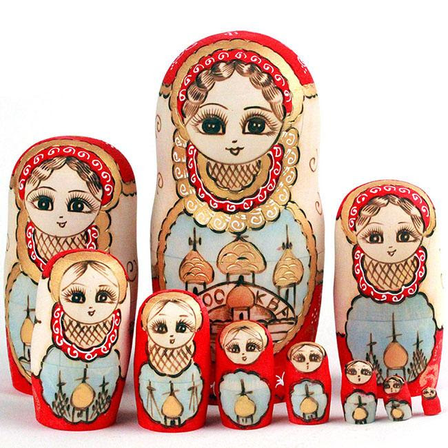 Búp bê Nga Matryoshka bộ 10 con Tiki